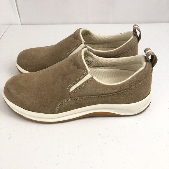 Lands End Women's 6 B Tan Beige Suede Slip-On Shoes 83085 - Picture 6 of 8